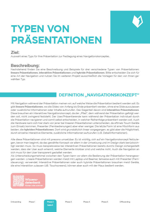 Project management for the successful introduction of presentation software - Phase 2